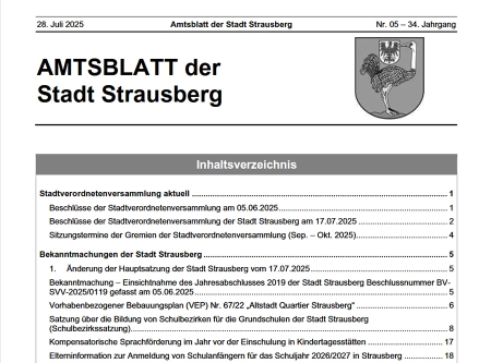 Thumbnail: Amtsblatt erschienen